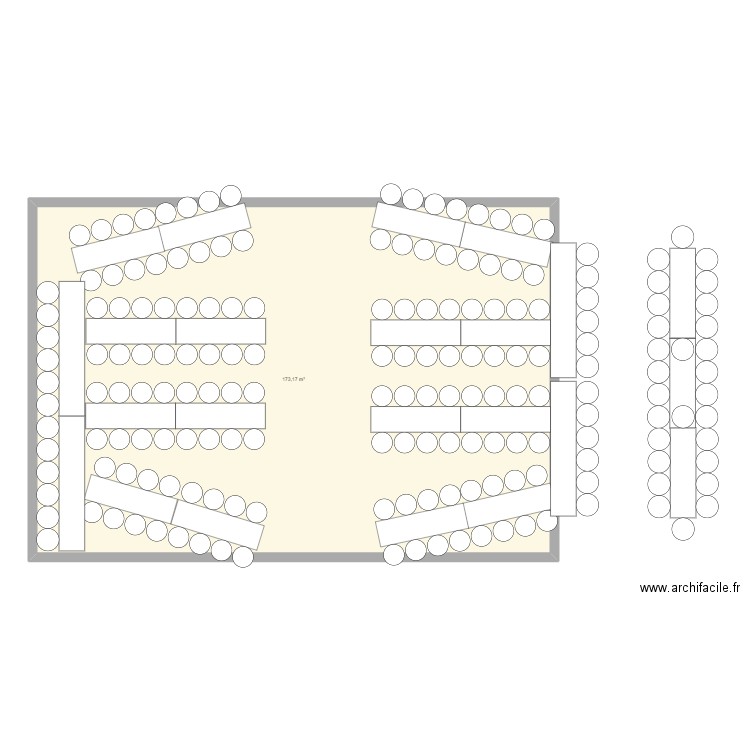 mariage 2. Plan de 1 pièce et 173 m2