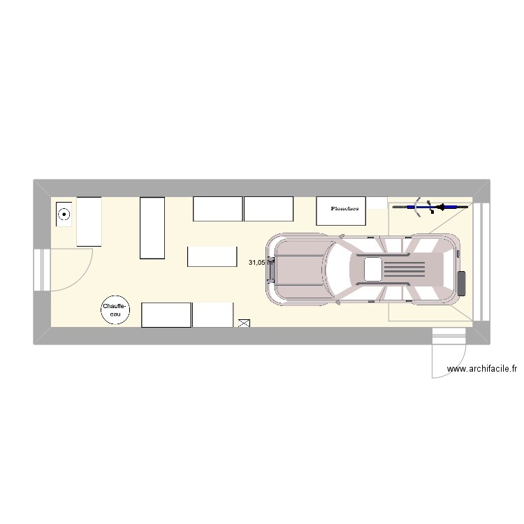 BENFELD 3. Plan de 1 pièce et 31 m2