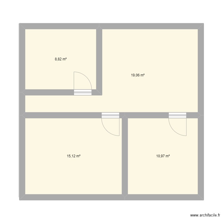 MODELE TRAV. Plan de 8 pièces et 107 m2