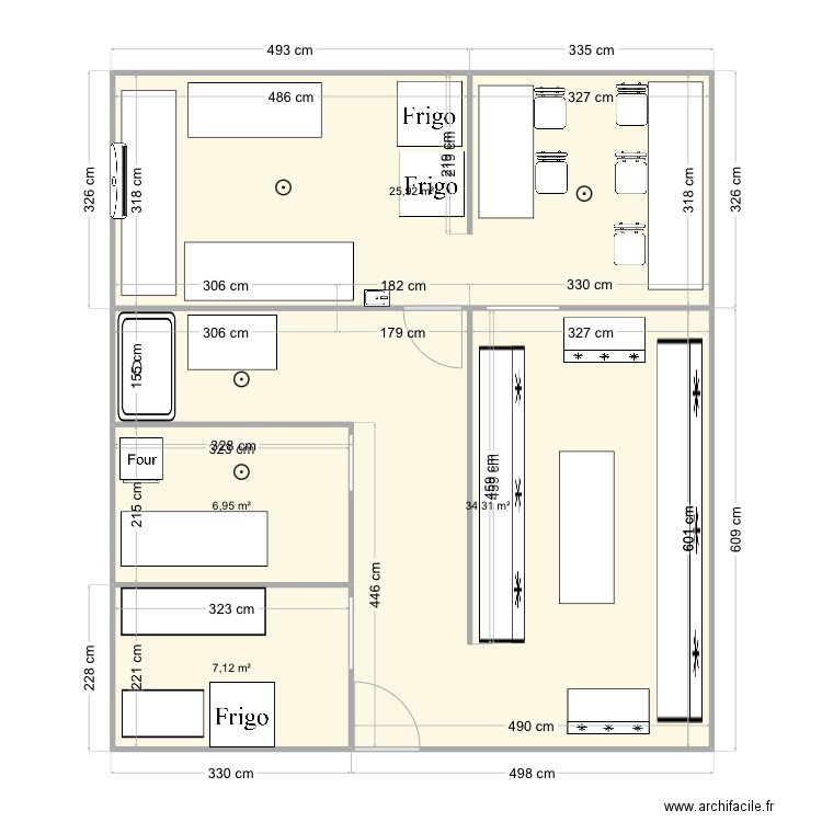 labo 2. Plan de 4 pièces et 74 m2