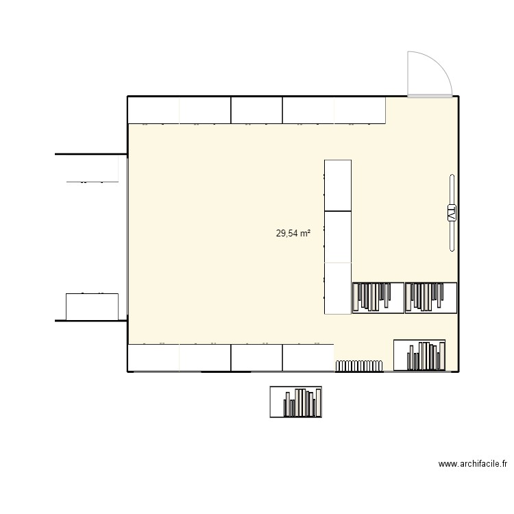 future JVthèque. Plan de 1 pièce et 30 m2