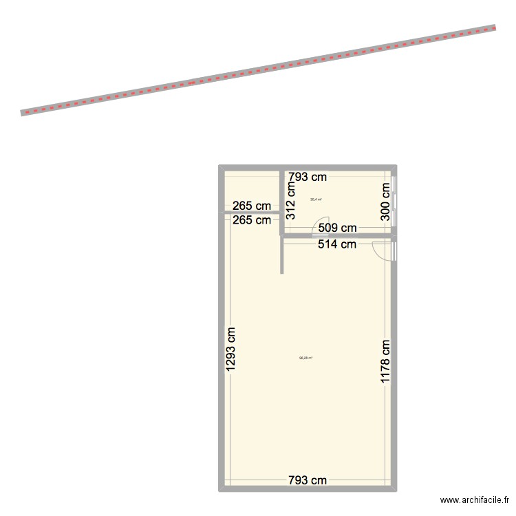 maison coco. Plan de 2 pièces et 117 m2