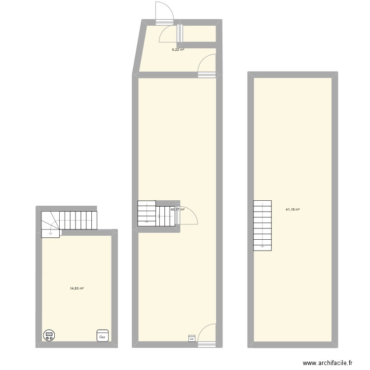 Alex Frameries. Plan de 4 pièces et 102 m2