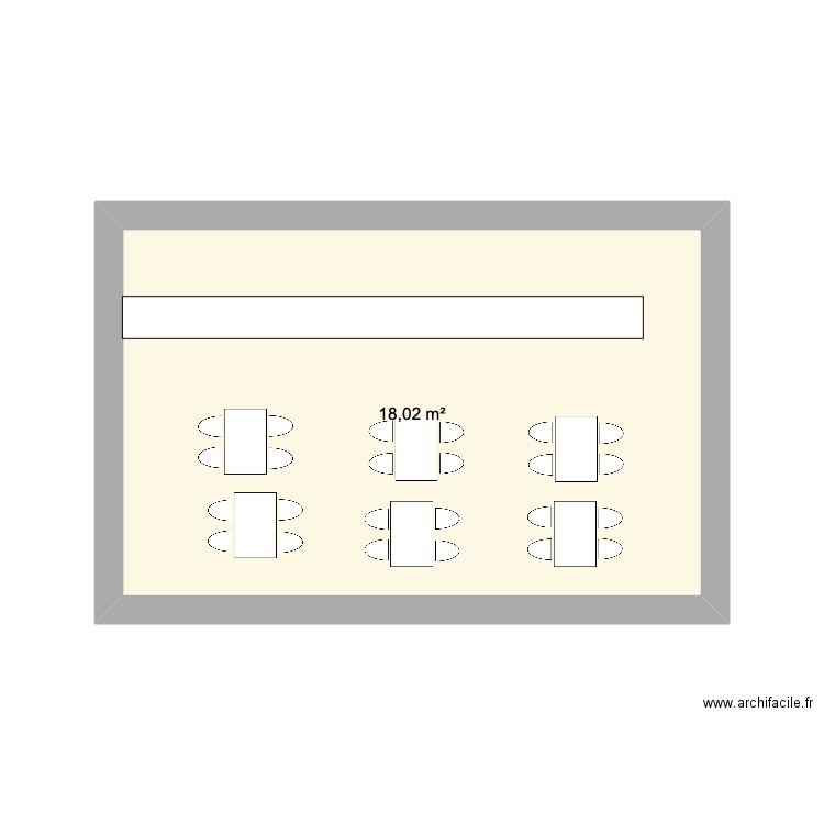 plan Mie Câline. Plan de 1 pièce et 18 m2