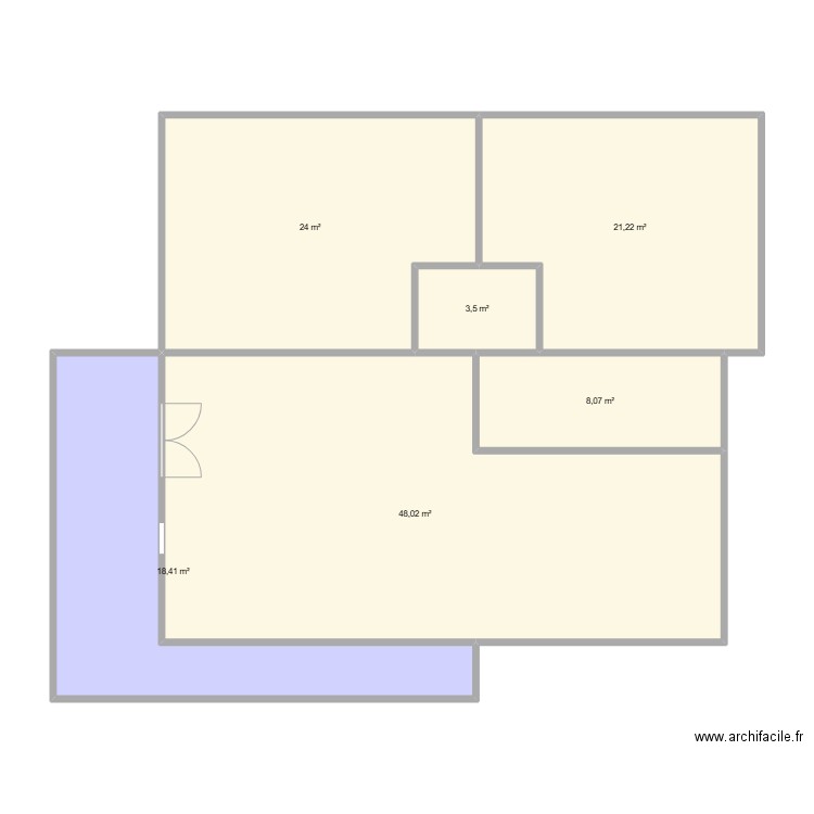 tyuiop. Plan de 6 pièces et 123 m2