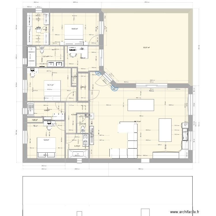 Plan 12-12-2024. Plan de 17 pièces et 429 m2