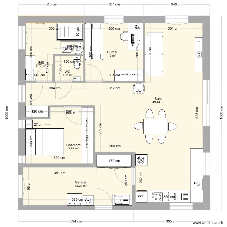 InnovIsa4.v1. Plan de 6 pièces et 83 m2