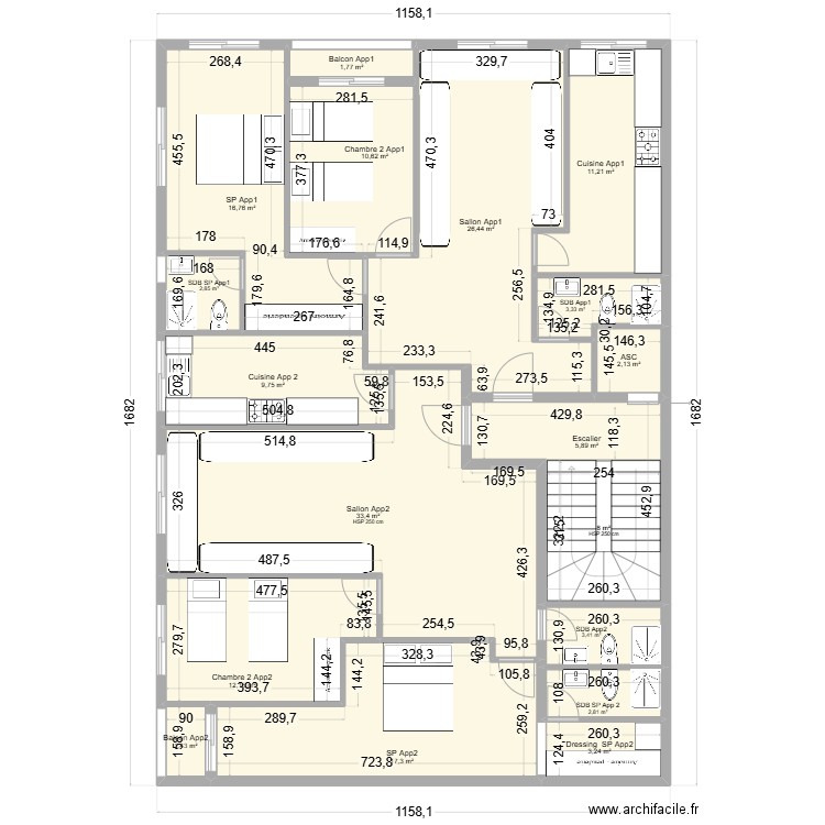 Parcelle 248 Bis. Plan de 72 pièces et 722 m2