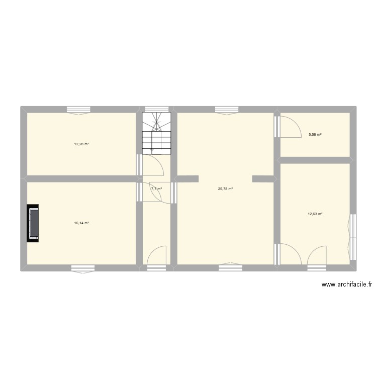 tourville. Plan de 6 pièces et 80 m2