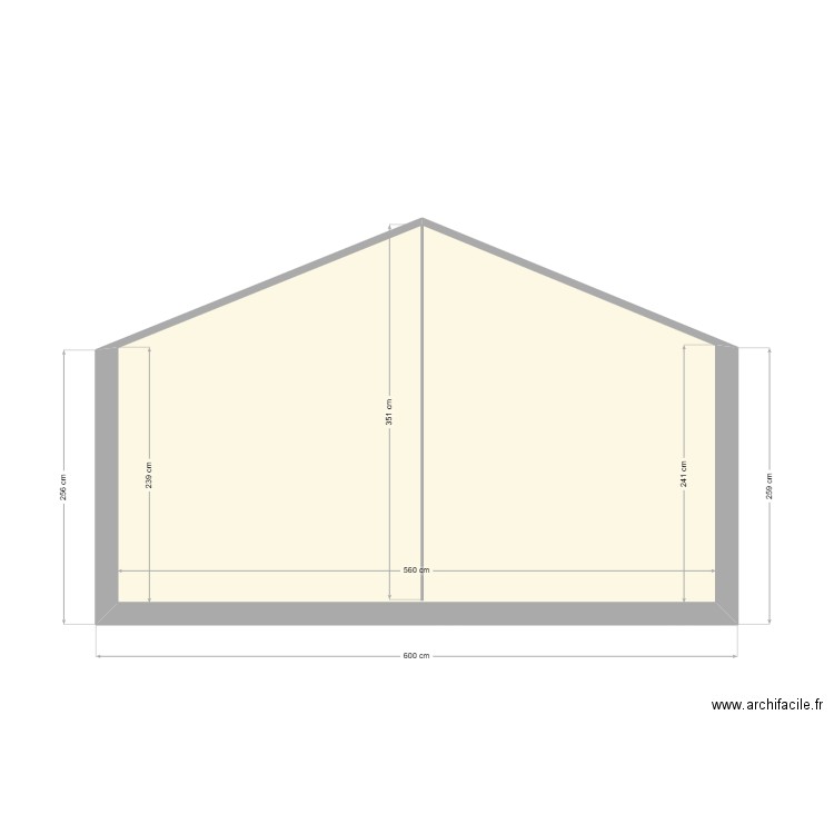 garage facade. Plan de 1 pièce et 17 m2