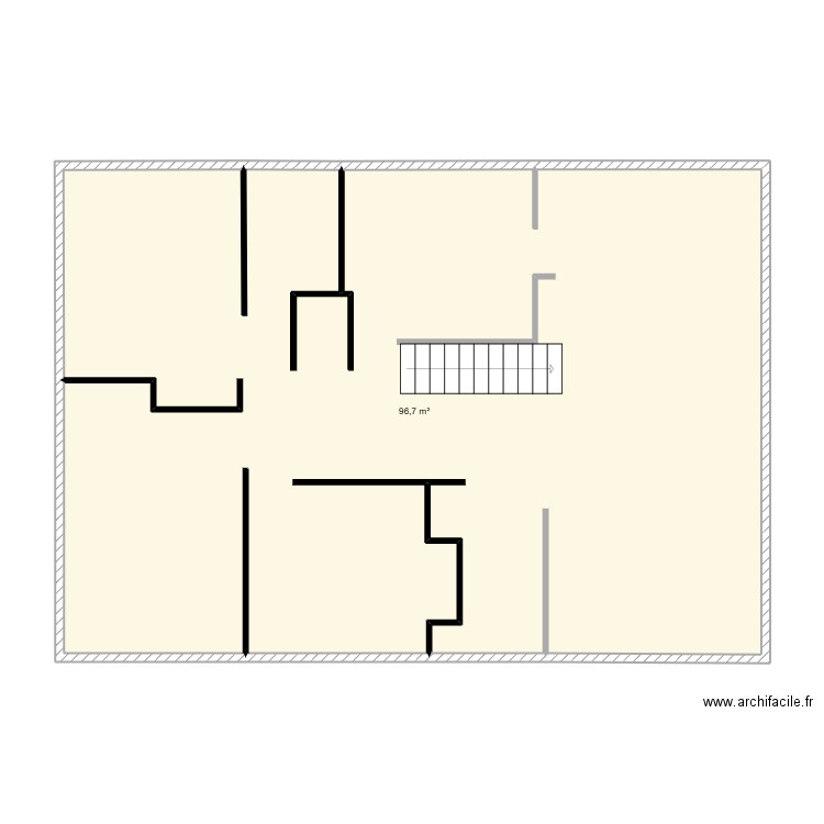 TRAVAIL DE GRP IT. Plan de 1 pièce et 97 m2