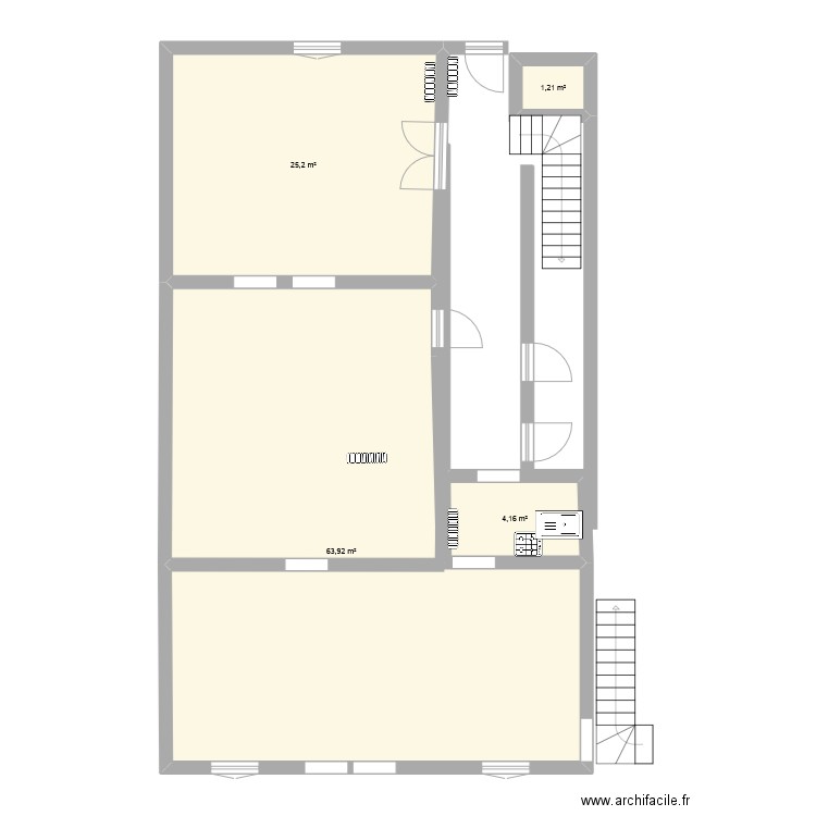 plan maison. Plan de 4 pièces et 95 m2