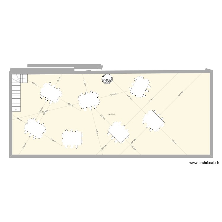 plan1. Plan de 1 pièce et 144 m2