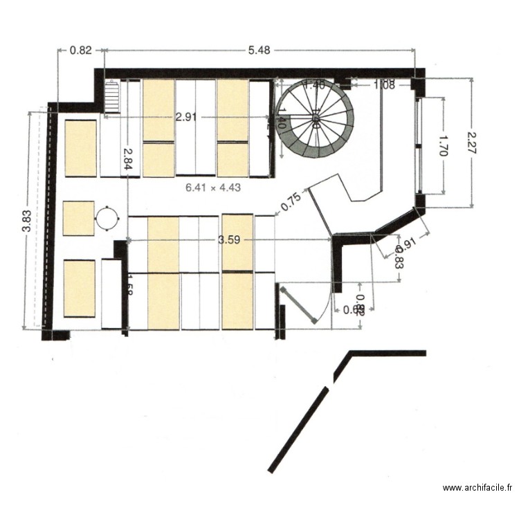 rdc creperie. Plan de 0 pièce et 0 m2