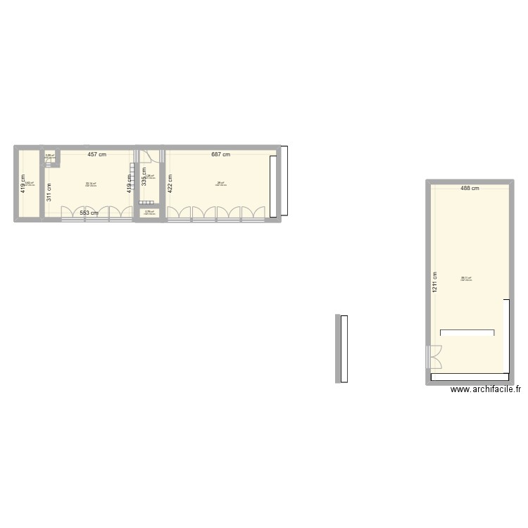 eta cousin. Plan de 7 pièces et 122 m2