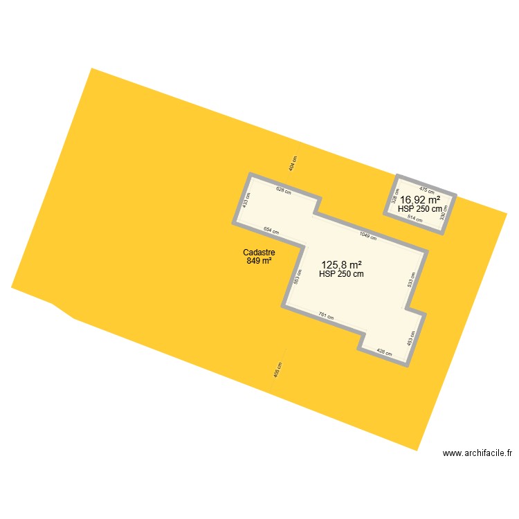 bokor 1. Plan de 2 pièces et 143 m2