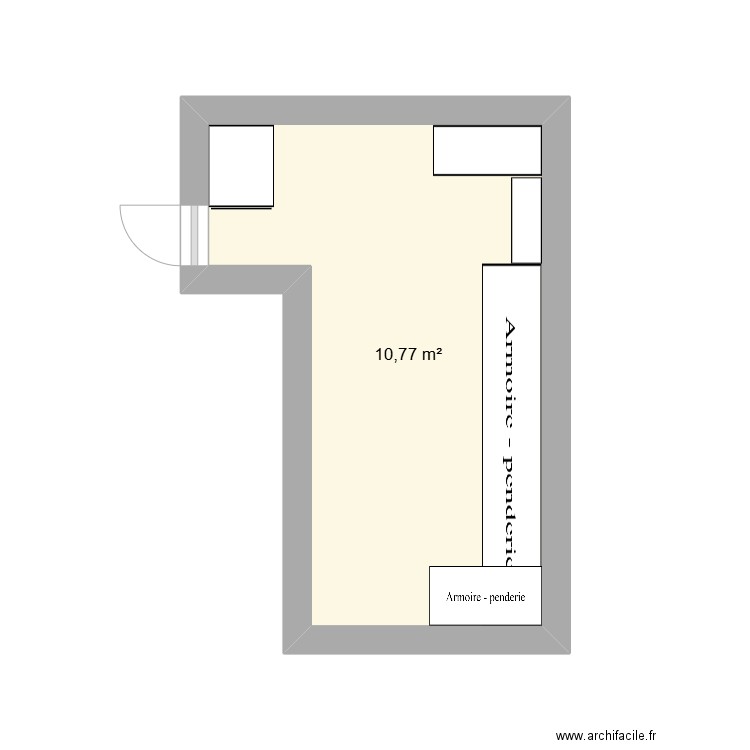 Cave. Plan de 1 pièce et 11 m2