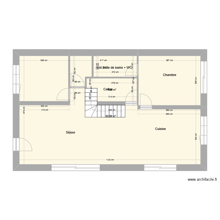 7,5x12 - 07-02-25 bis. Plan de 3 pièces et 73 m2