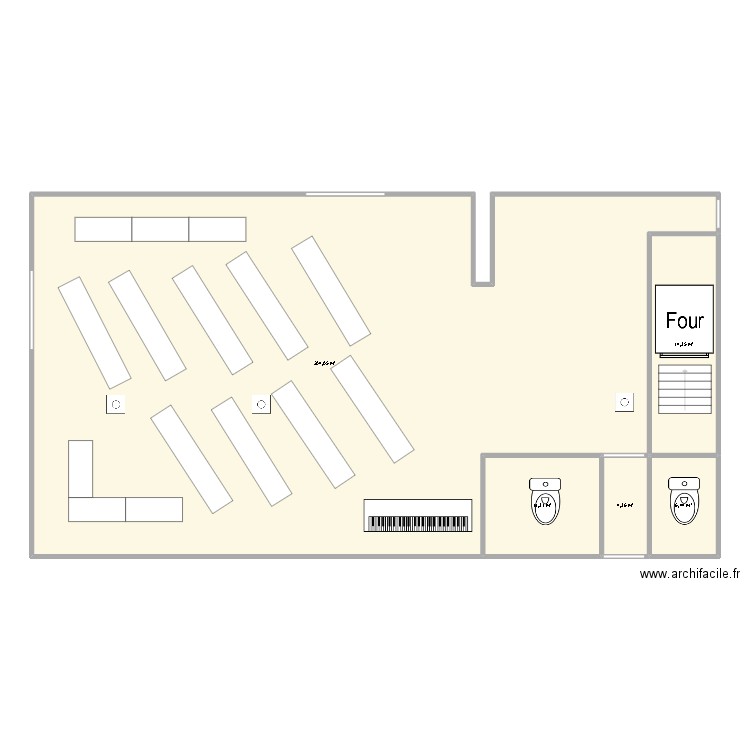 Plan salle Moulin de Jeanne. Plan de 5 pièces et 241 m2