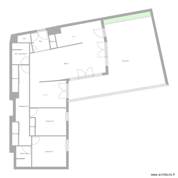 Guez. Plan de 21 pièces et 135 m2