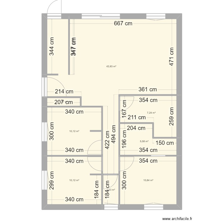 final plan . Plan de 8 pièces et 91 m2