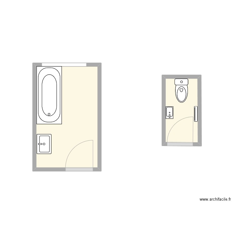 Etat-Actuel_Kuntz. Plan de 2 pièces et 7 m2