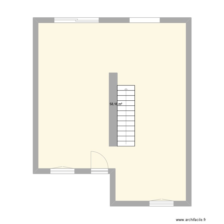 MAISON RDC FENE. Plan de 1 pièce et 58 m2