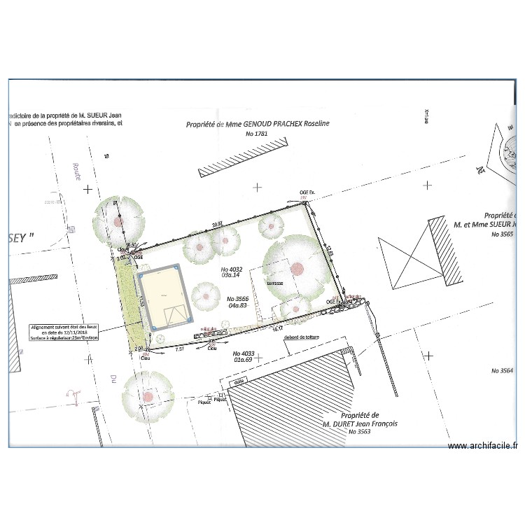 Garage nouveau terrain. Plan de 1 pièce et 30 m2