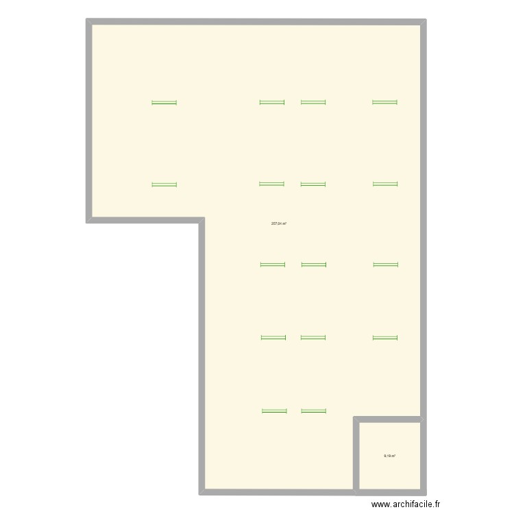 Plan luminaire. Plan de 2 pièces et 266 m2