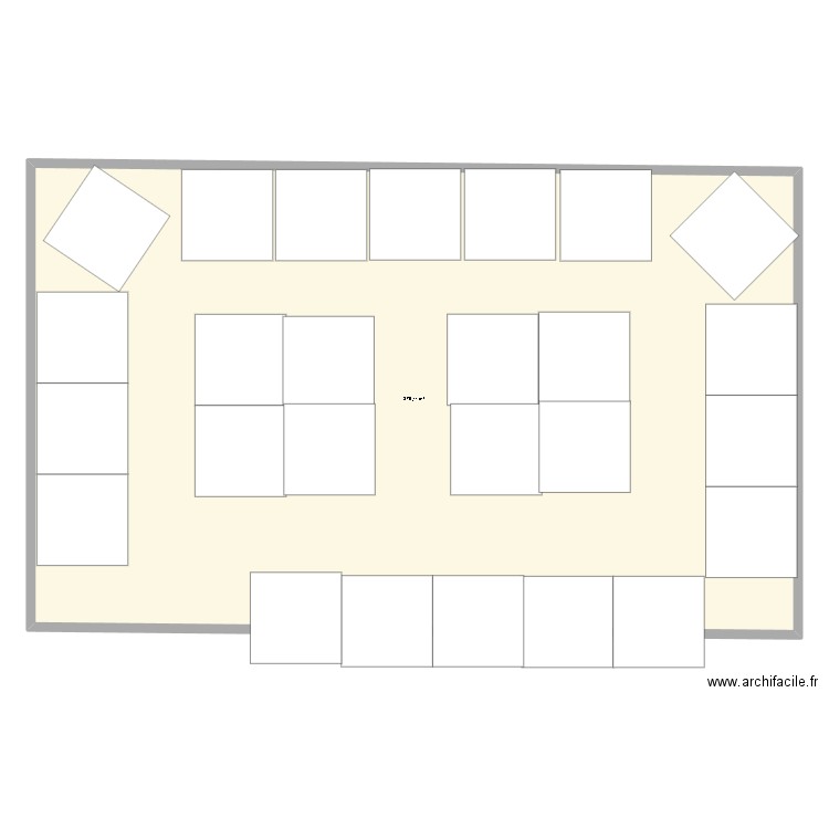 salon. Plan de 1 pièce et 375 m2