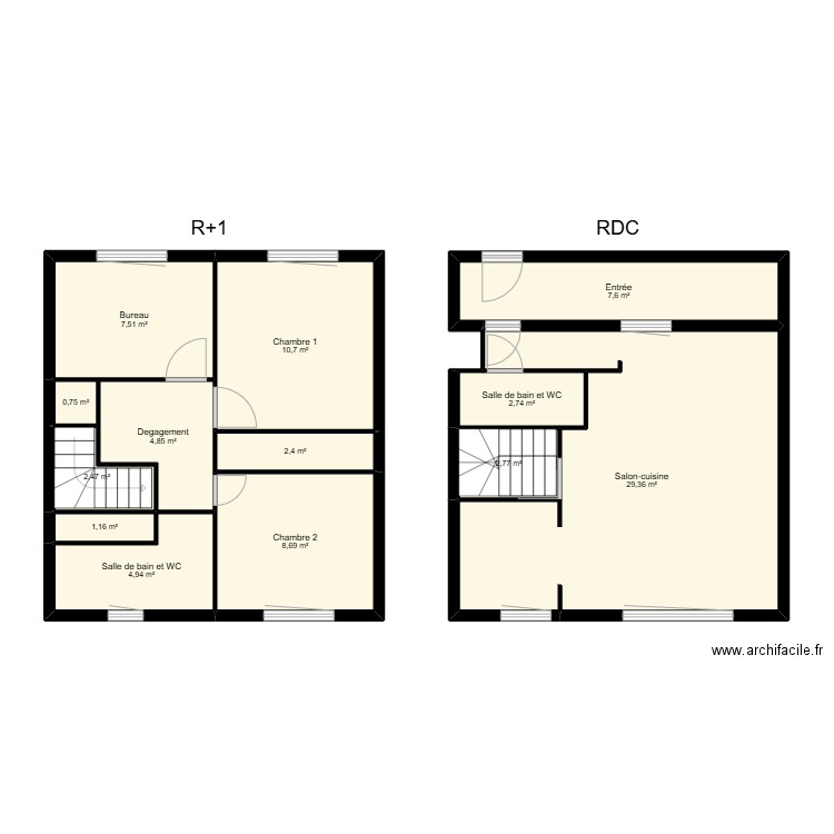 lgt fonction VR D Delugui Diaane. Plan de 13 pièces et 86 m2