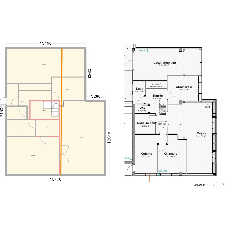 LOGT COS. Plan de 10 pièces et 304 m2