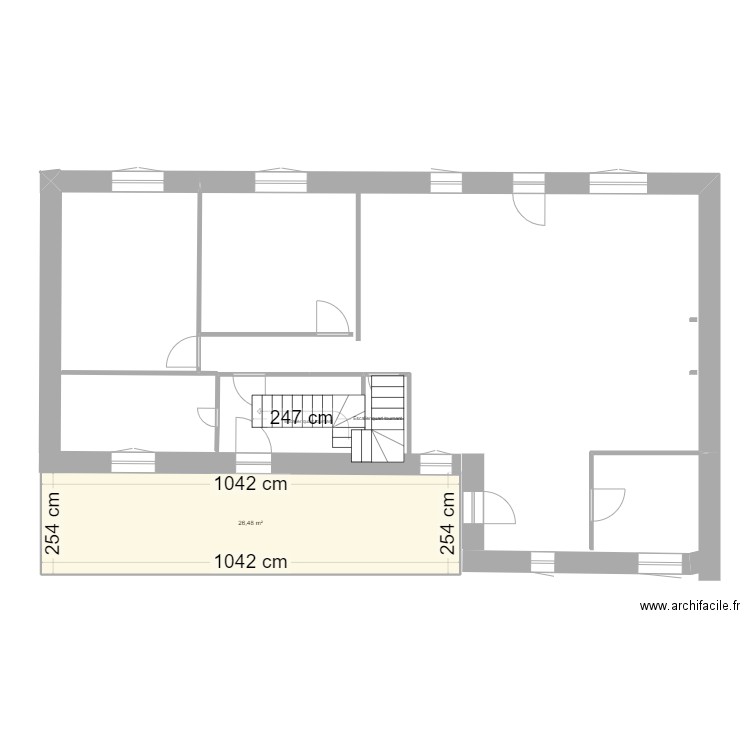 Maison JDA. Plan de 1 pièce et 26 m2
