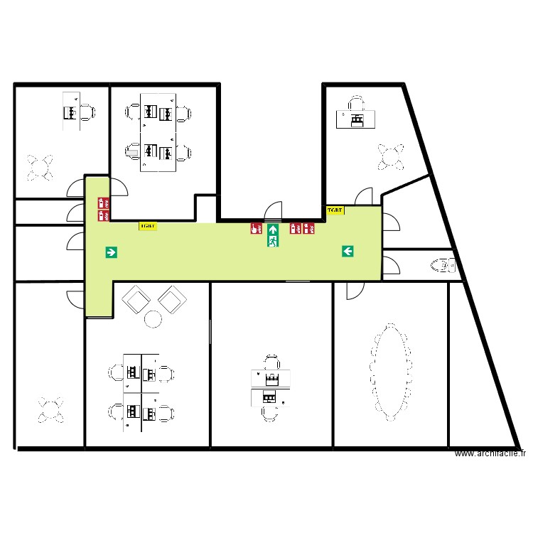 Thel Avoc. Plan de 8 pièces et 528 m2