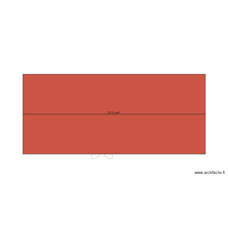 QNUS. Plan de 1 pièce et 23 m2