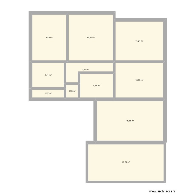 St Brevin Neuvillette. Plan de 11 pièces et 91 m2