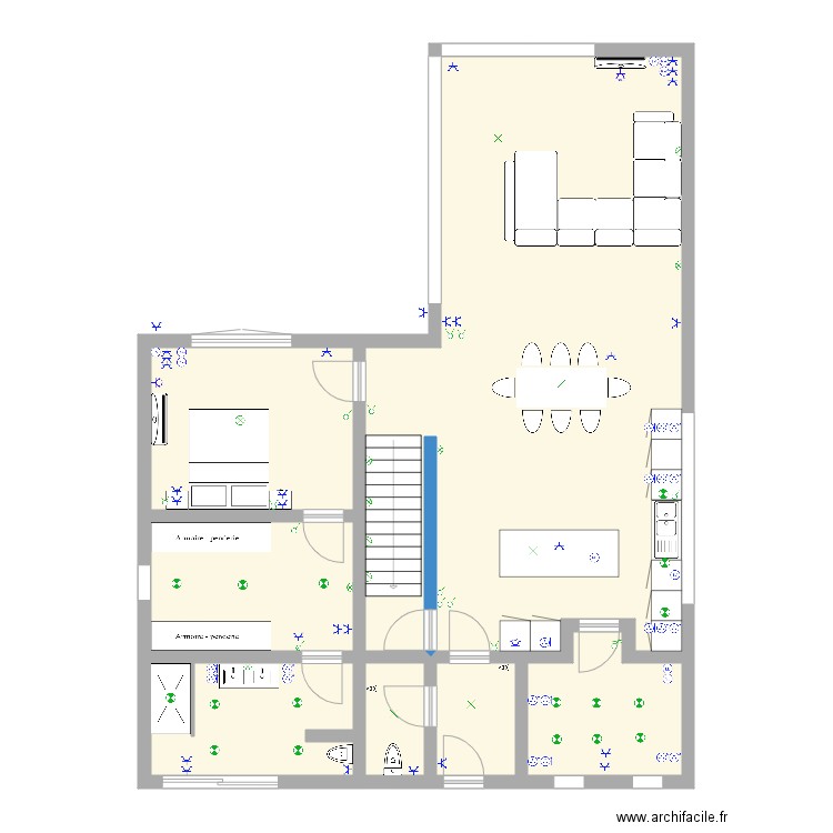 fred rez. Plan de 7 pièces et 109 m2