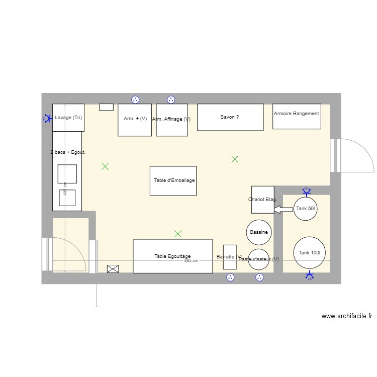 LABO 1 Petit. Plan de 1 pièce et 27 m2