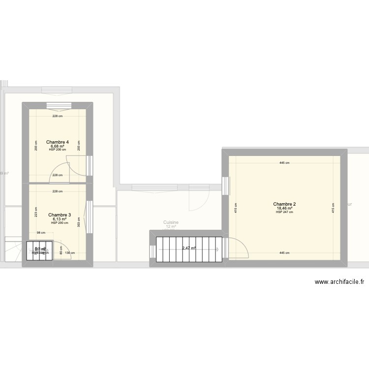 MATHIEU (CASTILLO). Plan de 13 pièces et 125 m2