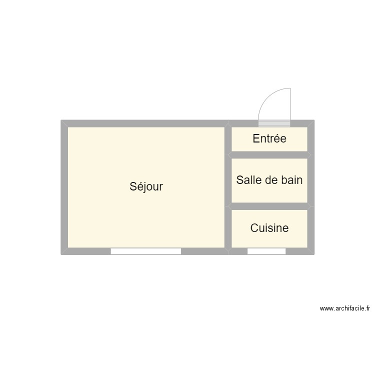 2408 LE GOFF. Plan de 4 pièces et 7 m2