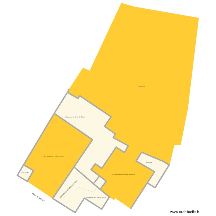 plan sommaire disposition bâtiments. Plan de 5 pièces et 476 m2