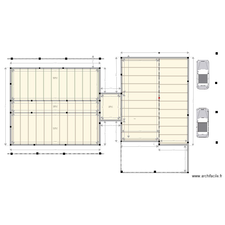 Desenho para piso +1. Plan de 6 pièces et 233 m2