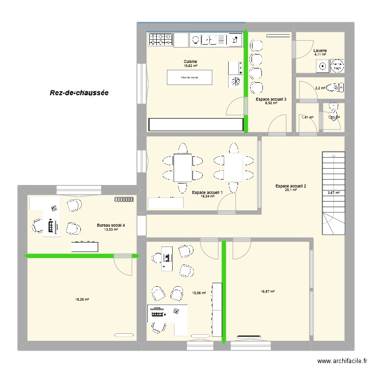 20250225-Plans. Plan de 32 pièces et 444 m2