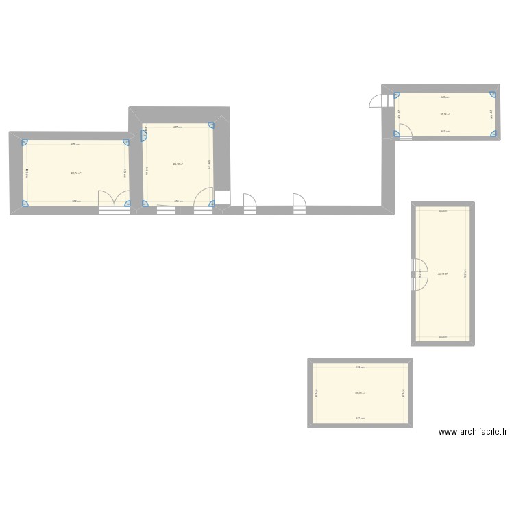 Kraou Moc'h habitation. Plan de 5 pièces et 125 m2