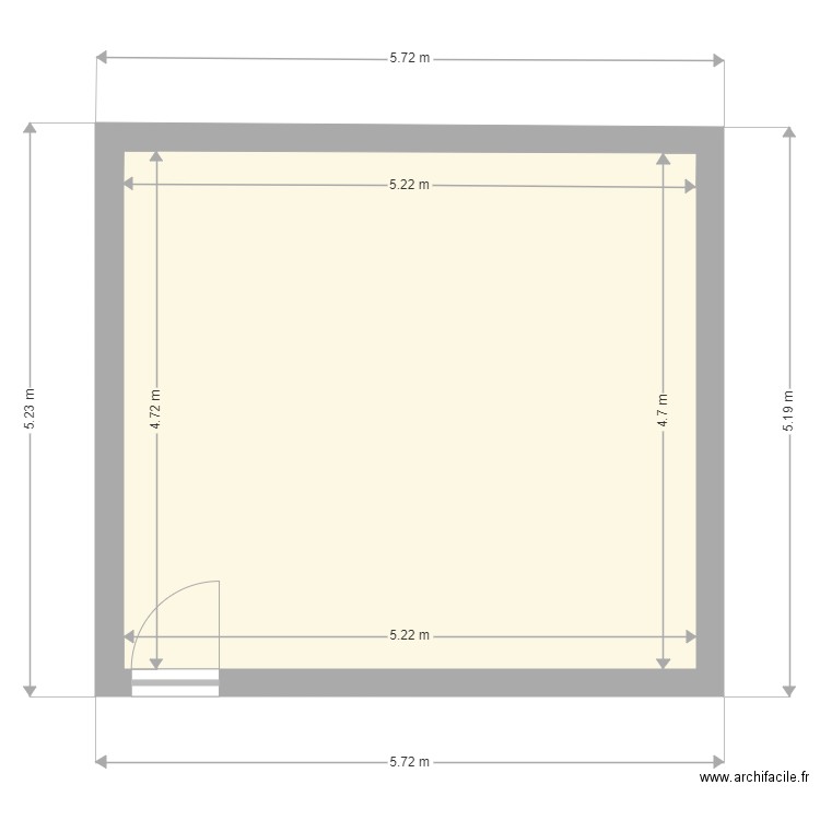 GMS LUYNES. Plan de 1 pièce et 25 m2