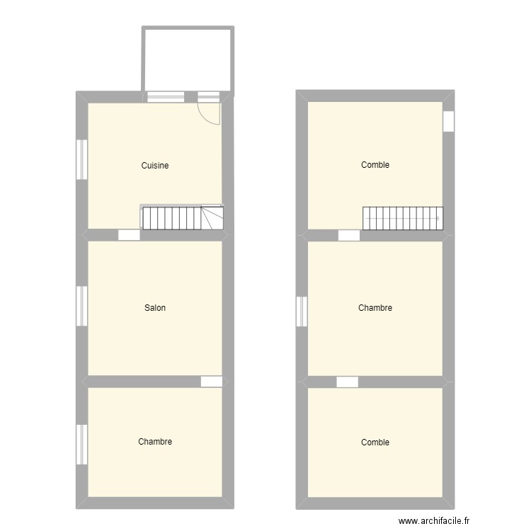 SERRA APRES. Plan de 6 pièces et 133 m2