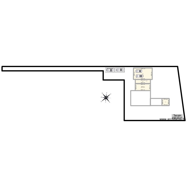 house project. Plan de 5 pièces et 1208 m2