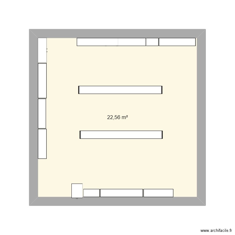 pasteur 2. Plan de 1 pièce et 23 m2