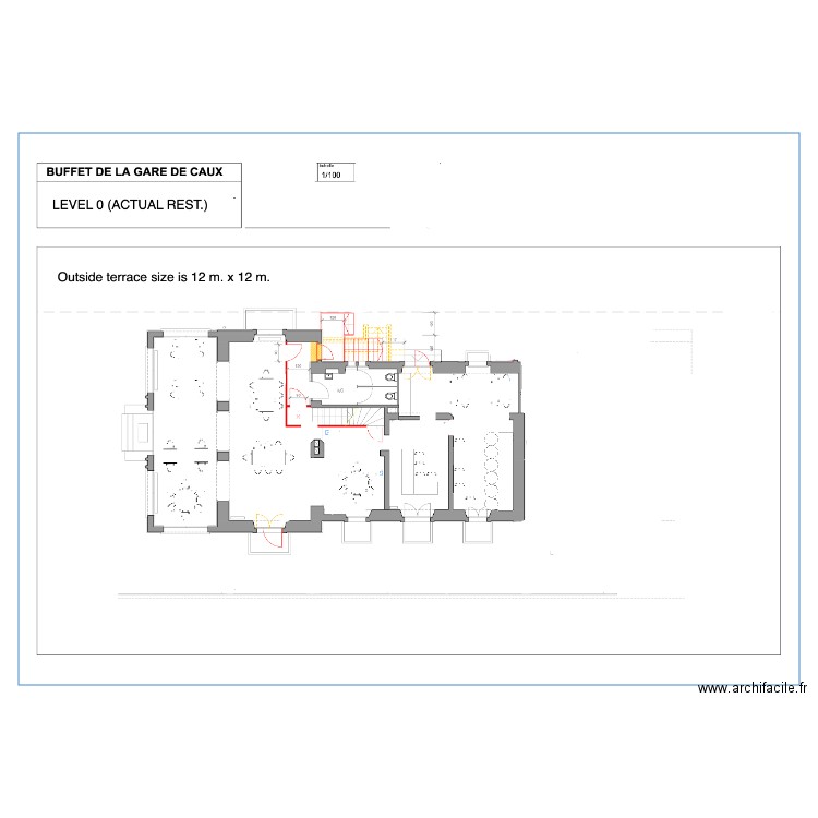 floor plan level 0. Plan de 0 pièce et 0 m2