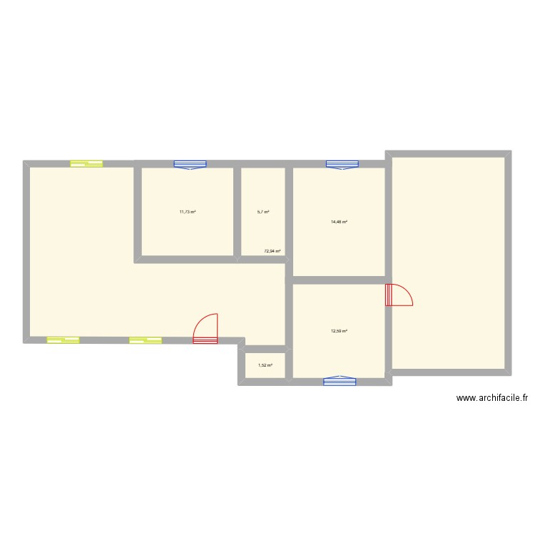 luis 12. Plan de 6 pièces et 159 m2